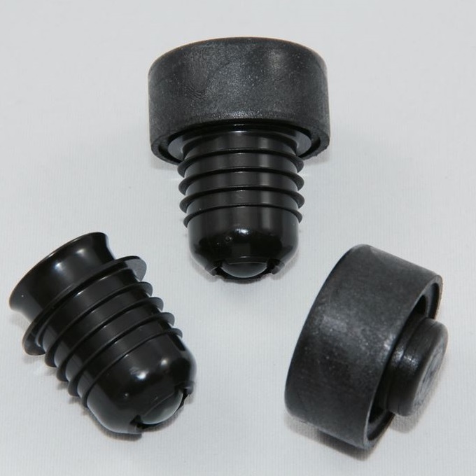 Tap Sintètic Dosificador Antirreompliment Negre Diam. 19,5mm Cap H 10mm